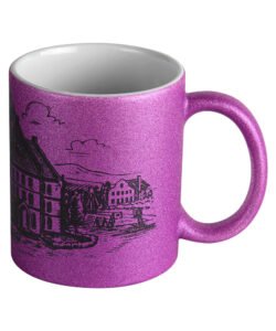 Taza sublimación cerámica con glitter 11 Oz